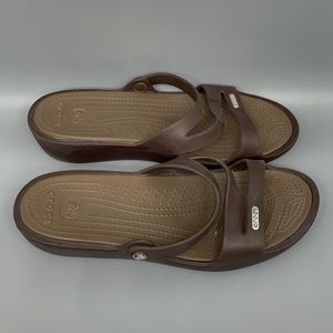 Crocs Patricia Wedge Sandals Women’s Sz 9‎